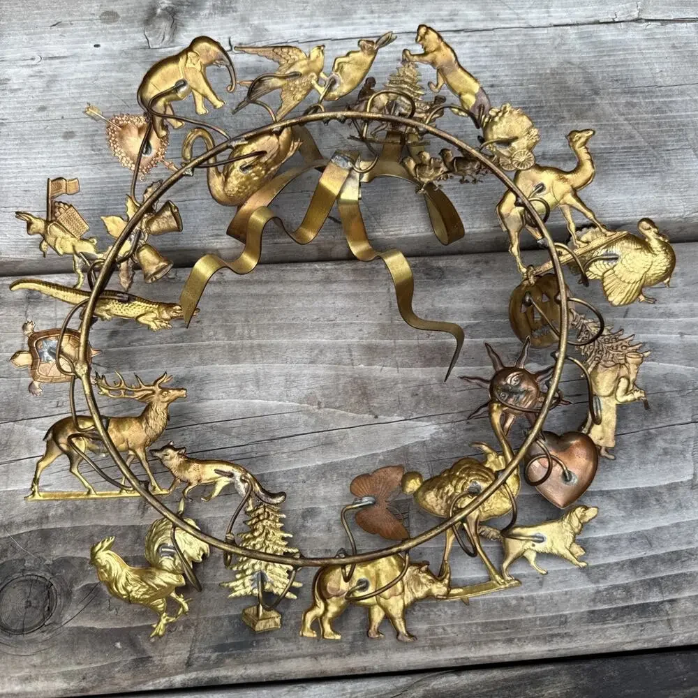 Antique Vtg Dresden Petite Choses Brass 11